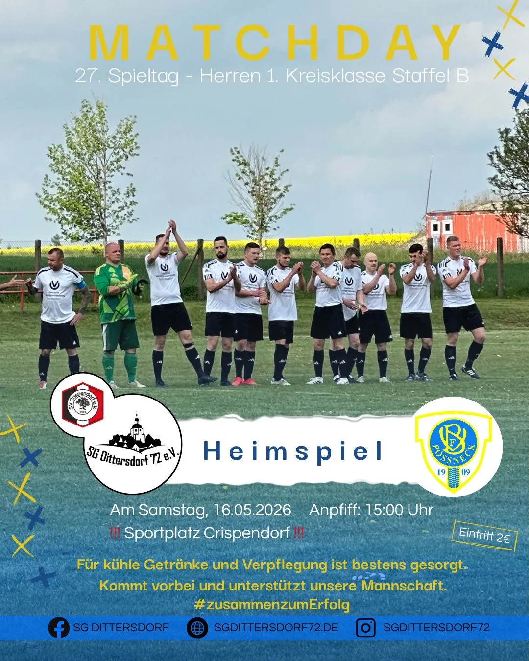 (1M) Auf gehts zum letzten Heimspiel der Saison.